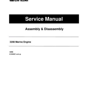 CATERPILLAR 3208 Marine Engine Service Repair Manual SN 01Z26221