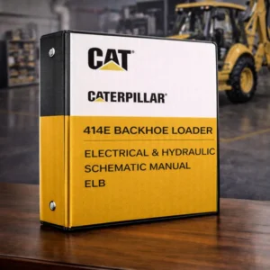 Caterpillar 414E Backhoe Loader Electrical Hydraulic Schematic Manual ELB PDF