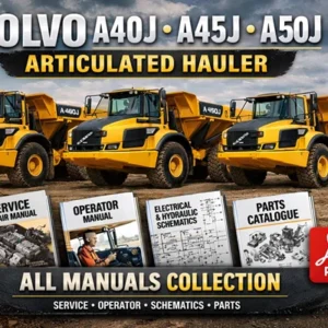 Volvo A40J, A45J, A50J Articulated Hauler All Manuals – Complete PDF Set