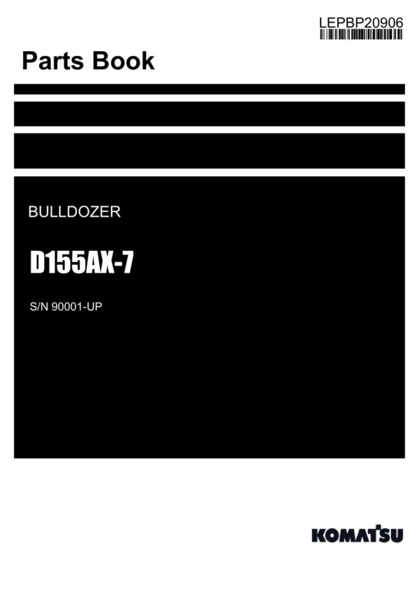 KOMATSU D155AX-7 (JPN) CRAWLER DOZER PARTS CATALOGUE MANUAL SN 90001-UP