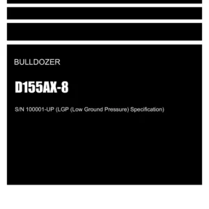 KOMATSU D155AX-8 (JPN) CRAWLER DOZER PARTS CATALOGUE MANUAL SN 100001-UP
