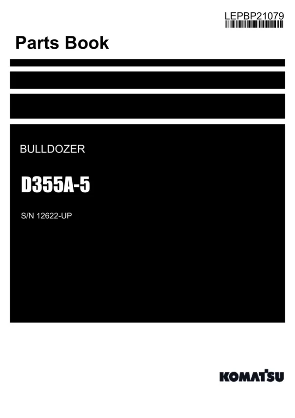 KOMATSU D355A-5 (JPN) CRAWLER DOZER PARTS CATALOGUE MANUAL SN 12622-UP