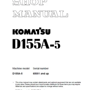 Komatsu D155A-5 (JPN) service manual for SN 65001-UP