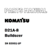 Komatsu D21A-8 Bulldozer Parts Manual SN 83001-UP