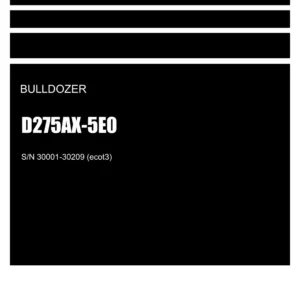Komatsu D275AX-5E0 Bulldozer Parts Catalog Manual SN 30001-30209 (ecot3)