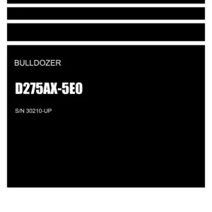 Komatsu D275AX-5E0 Bulldozer Parts Catalogue Manual PDF (SN 30210-Up)