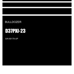 Komatsu D37PXI-23 Bulldozer Parts Catalog Manual SN 80179-UP