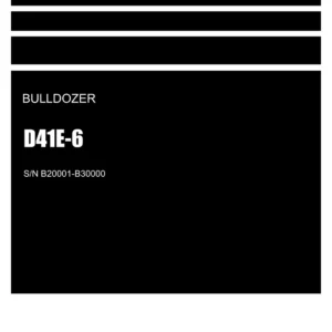 Komatsu D41E-6 Bulldozer Parts Catalog Manual SN B20001-B30000