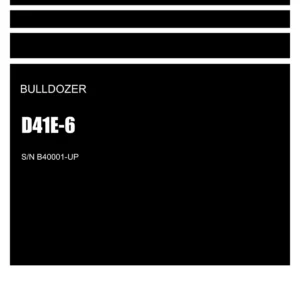 Komatsu D41E-6 Bulldozer Parts Catalog Manual SN B40001-UP